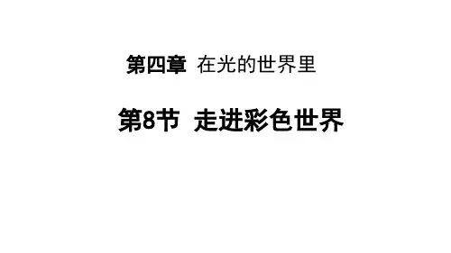 4.8 走进彩色世界(课件)教科版(2024)物理八年级上册