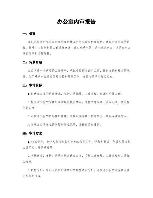 办公室内审报告