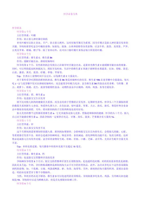 怀孕必备宝典