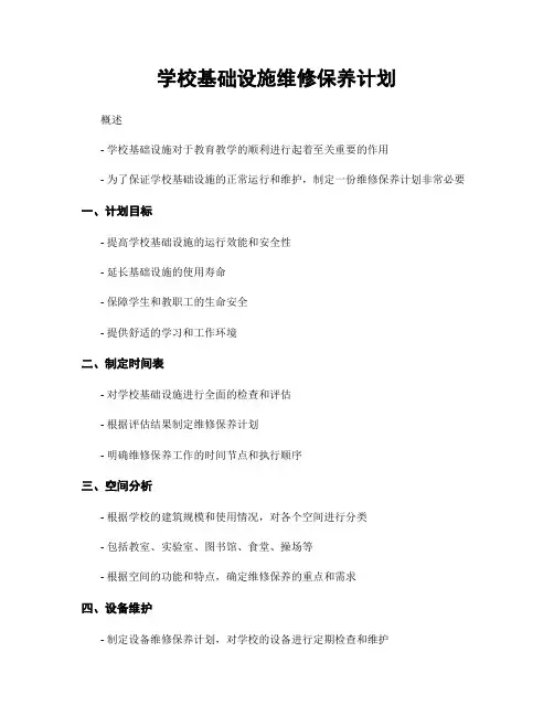 学校基础设施维修保养计划