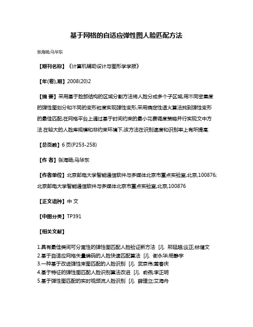基于网格的自适应弹性图人脸匹配方法