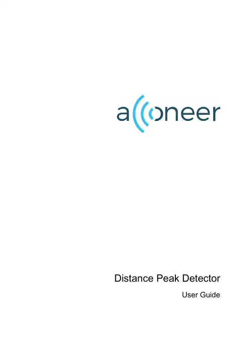 Acconeer A111 距离峰值检测器用户指南说明书