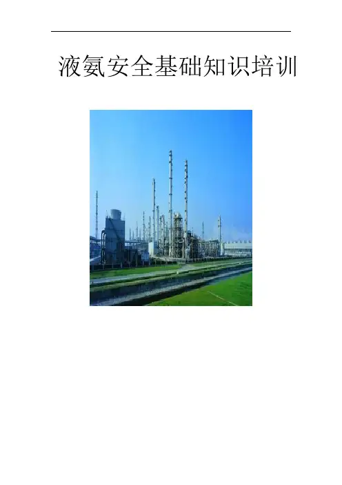 液氨安全基础知识培训(完整版共25页)