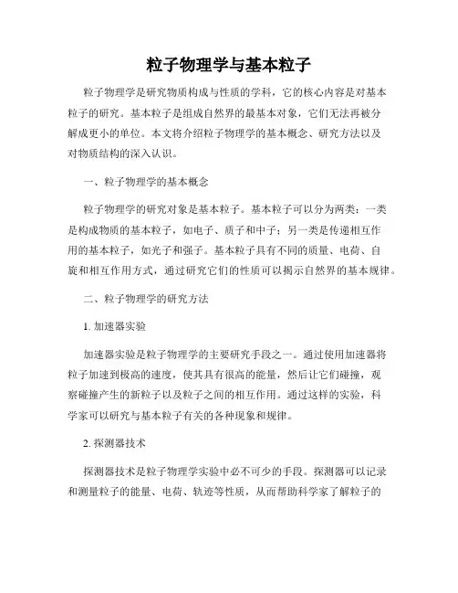 粒子物理学与基本粒子