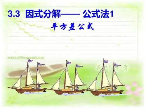 因式分解公式法1——平方差公式