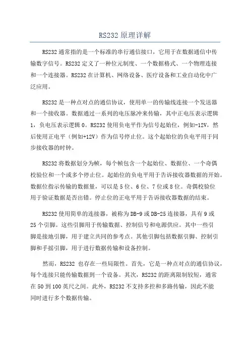 RS232原理详解