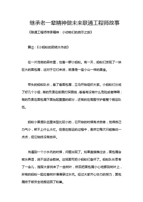 继承老一辈精神做未来联通工程师故事