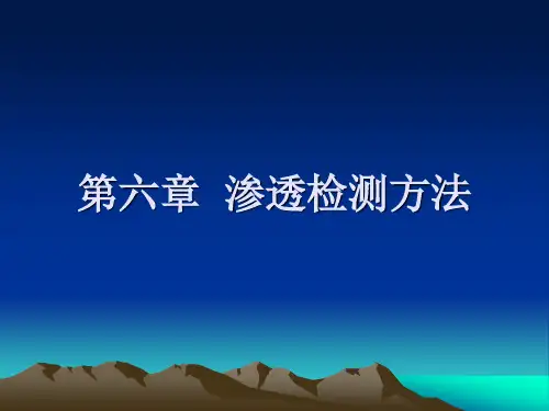 第六章渗透检测方法(2)