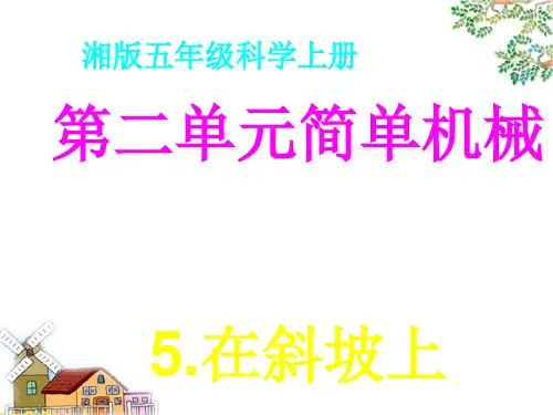 五年级上册科学课件-2.5 在斜坡上｜湘教版 (共21张PPT)(1)