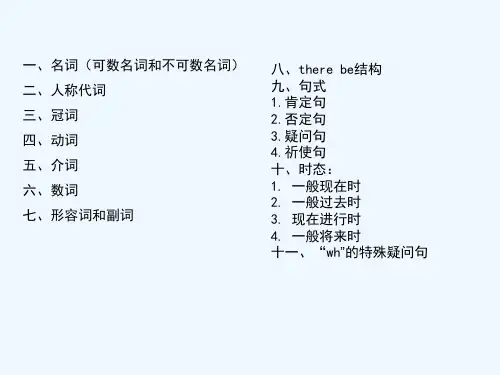 小学英语语法汇总教学PPT
