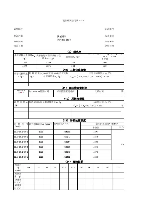 碎石表观密度