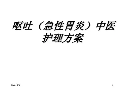 呕吐中医护理方案