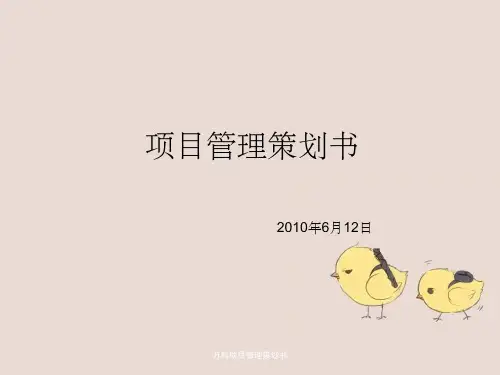 万科项目管理策划书