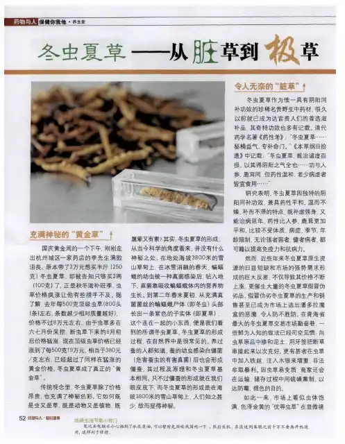 冬虫夏草——从脏草到极草