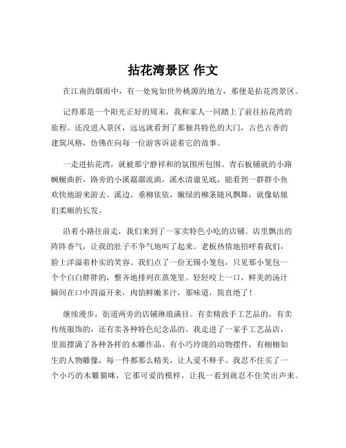 拈花湾景区 作文