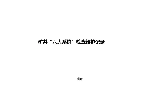 矿井六大系统检查维护记录