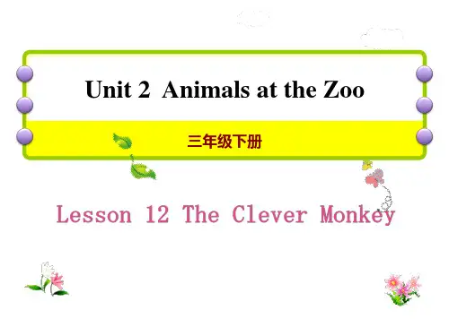 The Clever Monkey-Animals at the zoo ppt优秀课件
