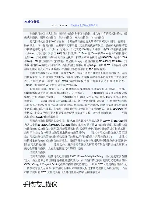 扫描仪分类