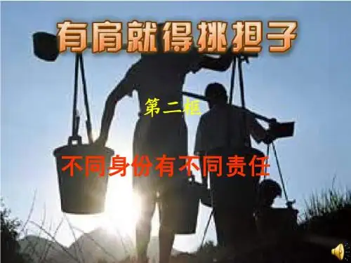苏人版八上第8课第2框《不同的角色不同的责任》