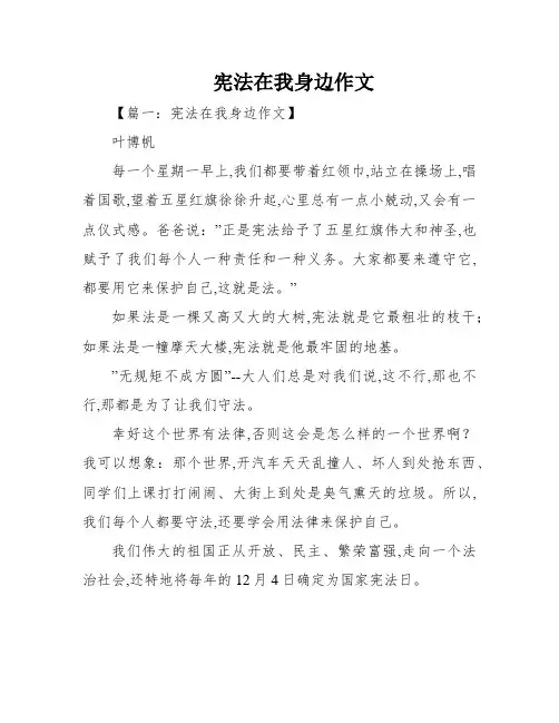 宪法在我身边作文