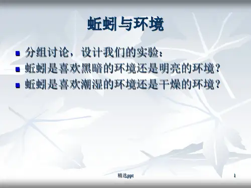 《蚯蚓的选择》PPT课件