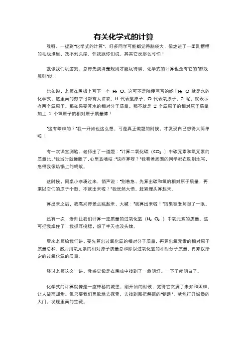 有关化学式的计算