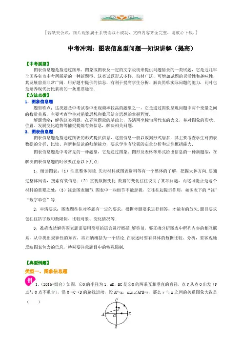 中考数学冲刺：图表信息型问题--考点例题讲解+练习(提高).doc