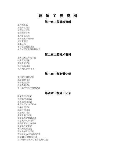 (整理)建筑工程资料全套123