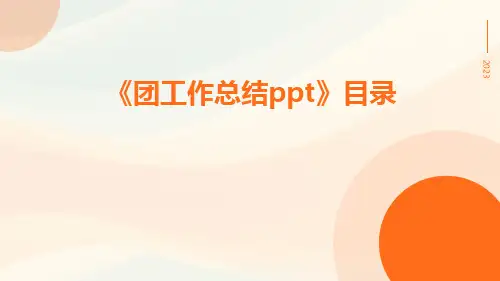 团工作总结ppt