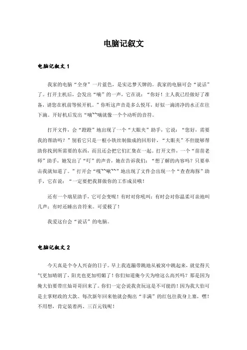电脑记叙文_1
