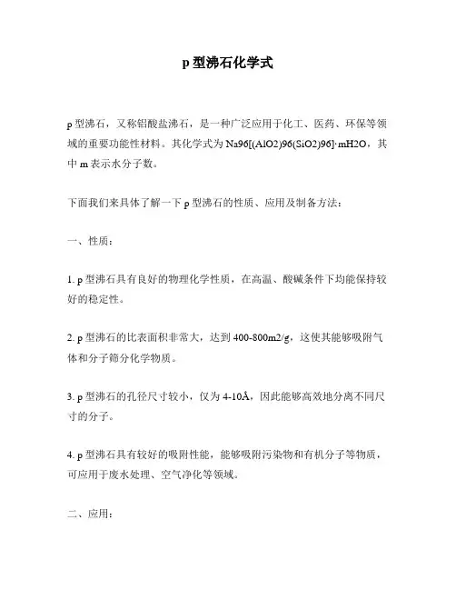 p型沸石化学式