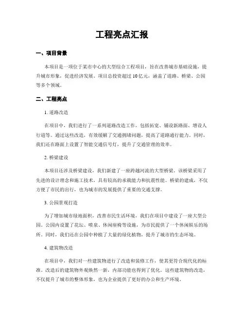 工程亮点汇报
