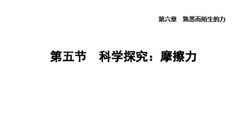 科学探究：摩擦力ppt课件