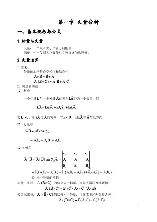 第一章 矢量分析习题解答