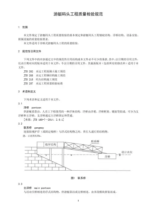 游艇码头工程质量检验规范