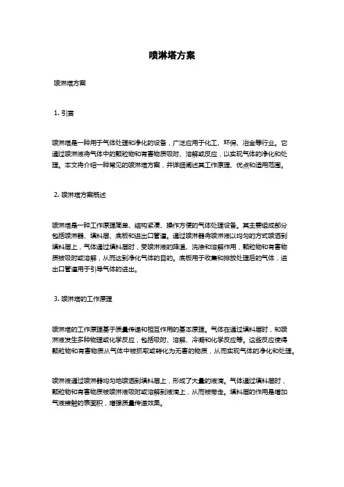 喷淋塔方案