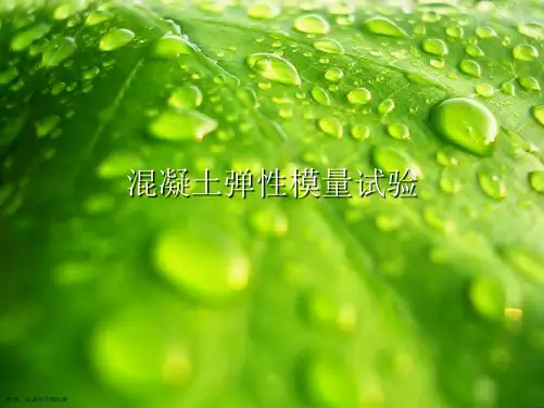 混凝土弹性模量试验