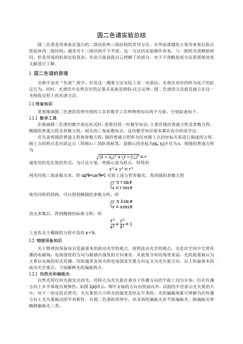 圆二色谱总结