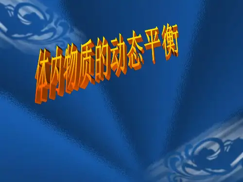 体内物质的动态平衡(第一课时)PPT课件(初中科学)
