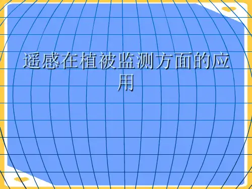 遥感在植被监测方面的应用.正式版PPT文档