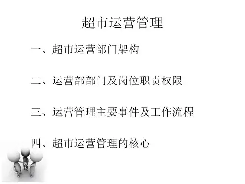 超市运营管理培训教材PPT(共 55张)