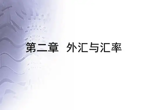 第二章 外汇与汇率 国际金融》