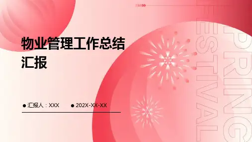 物业管理工作总结汇报PPT