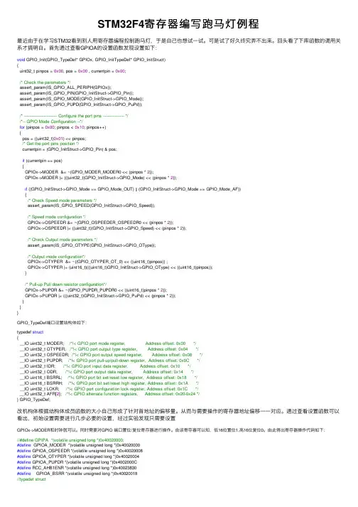 STM32F4寄存器编写跑马灯例程