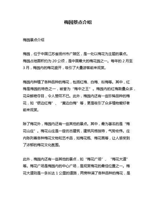 梅园景点介绍