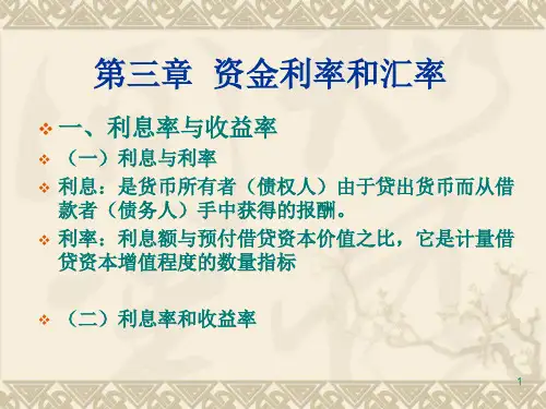 利率和汇率PPT课件