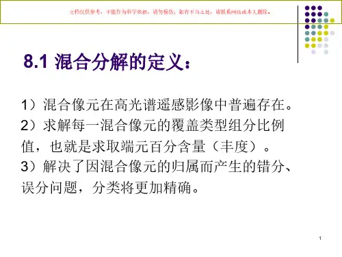 高光谱遥感影像混合像元分解课件