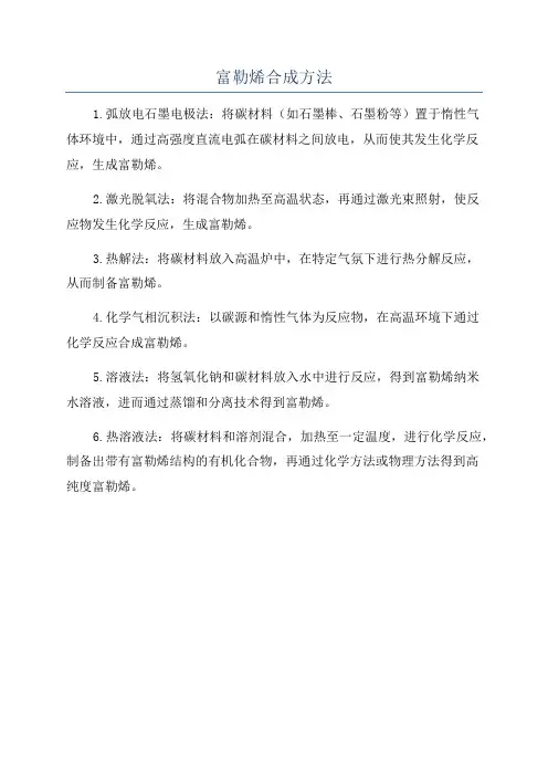 富勒烯合成方法