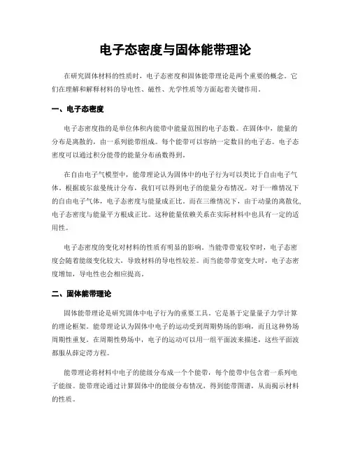 电子态密度与固体能带理论
