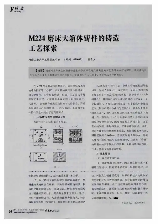 M224磨床大箱体铸件的铸造工艺探索